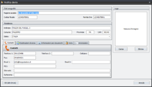 Anagrafica di un cliente